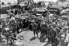 USAAF 9th AF Personnel are transported to Normandy by Royal Navy LCT647  LTN2030 Landing Craft, Tank of the 28LCT flotilla on June 7, 1944 E 