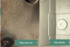 Vis tête plate soudée sur carrosserie 