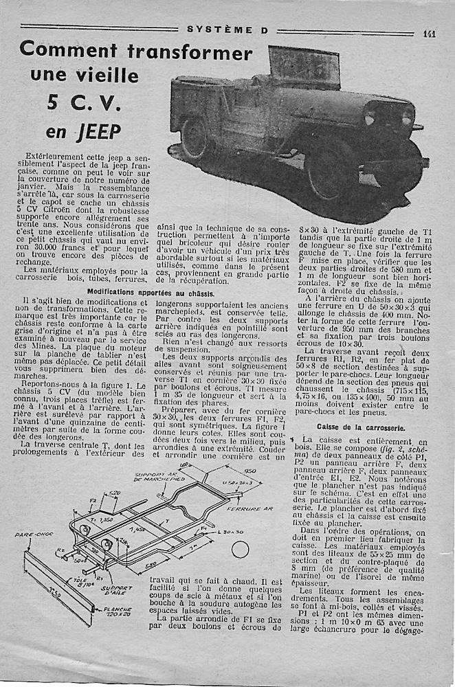 Plan Jeep Delahaye
